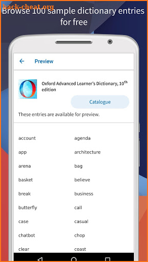 Oxford Advanced Learner's Dictionary 10th edition screenshot