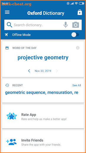 Oxford Mathematics Dictionary screenshot