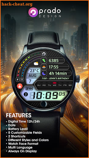 P054 Digital Watch Face screenshot