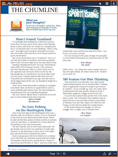 Pacific Coast Sportfishing Mag screenshot