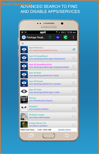 Package Disabler Pro + (Samsung) screenshot