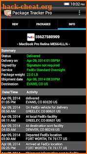 Package Tracker Pro screenshot