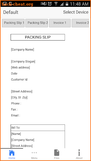 Packing Slip screenshot