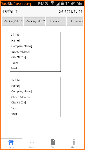 Packing Slip screenshot