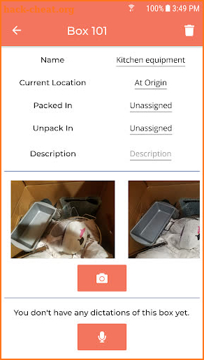 packMule Move Organization App screenshot