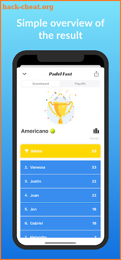 Padel Fast: Padel Americano screenshot