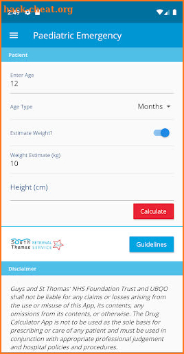 Paediatric Emergency Tools screenshot