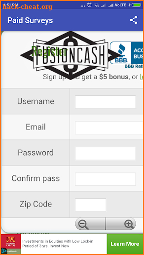 Paid Surveys screenshot