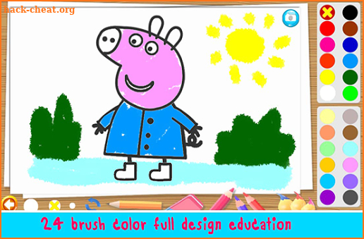 Paint Pepa Book - Coloring pig for Kids screenshot