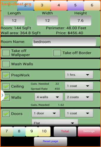 Painting Job Estimator _10 screenshot