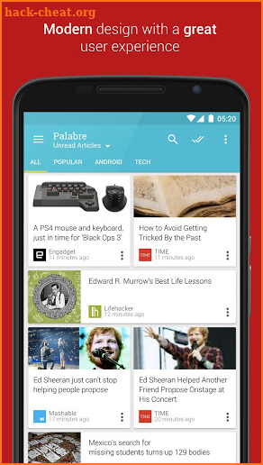 Palabre Feedly RSS Reader News screenshot