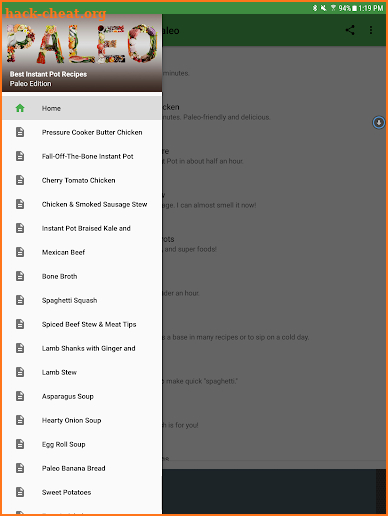 Paleo Best Pressure Cooking Recipes screenshot
