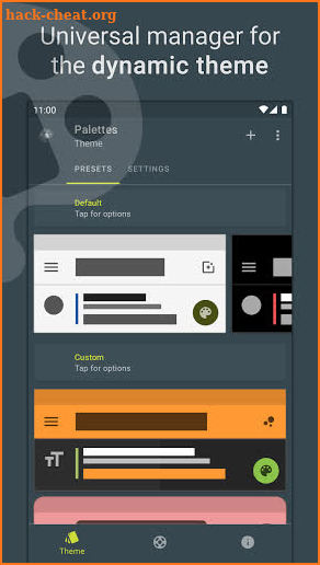 Palettes - Theme Manager screenshot