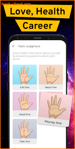 palm reading screenshot