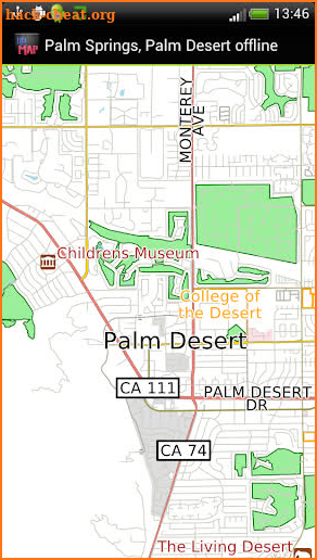 Palm Springs offline map screenshot