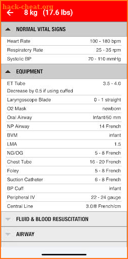 palmPEDi: Pediatric Med Tape screenshot