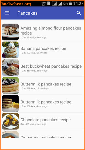 Pancakes recipes with photo offline screenshot