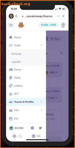 Pancakeswap Wallet screenshot