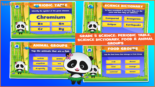 Panda 5th Grade Learning Games screenshot