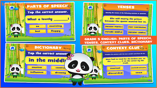 Panda 5th Grade Learning Games screenshot