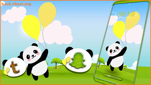 Panda Balloon Launcher Theme screenshot