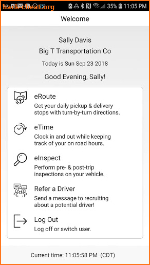 P&D Driver App screenshot