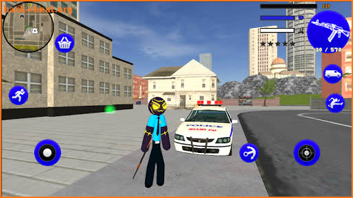 Panther Police Stickman Rope Hero Gangster Vegas screenshot