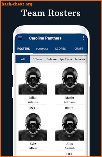 Panthers - Football Live Score & Schedule screenshot