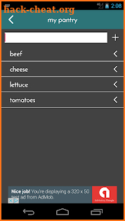 Pantry to Recipes screenshot