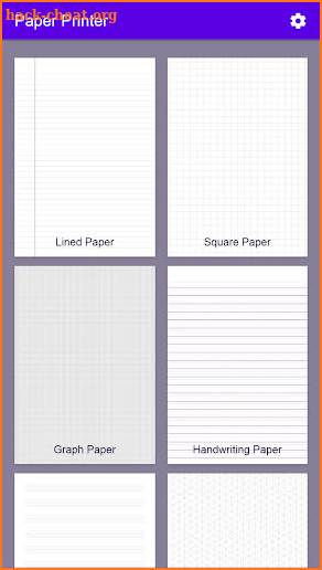 Paper Printer - print your own lined & graph paper screenshot