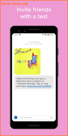 Paperless Post Flyer Invitation Maker, Text Invite screenshot