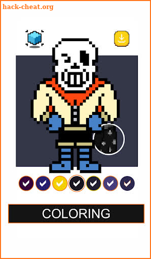 Papyrus Undertale Pixel Art Color By Number screenshot