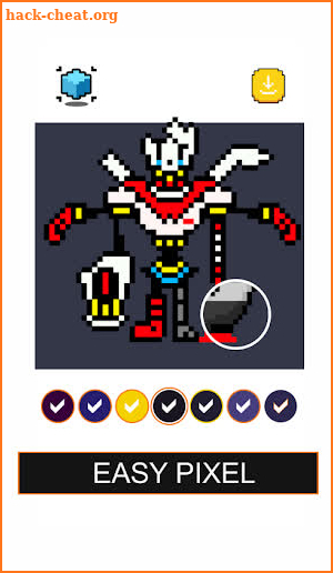 Papyrus Undertale Pixel Art Color By Number screenshot