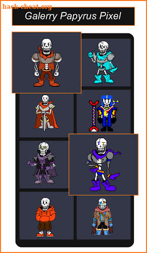 Papyrus Undertale Pixel Art Color By Number screenshot