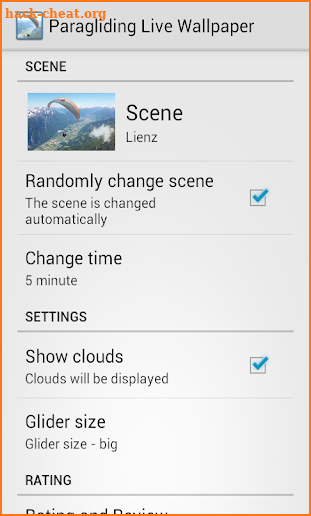 Paragliding Live Wallpaper screenshot