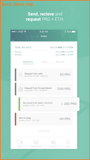 Paragon Wallet screenshot