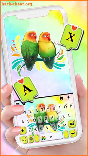 Parakeet Love Keyboard Background screenshot