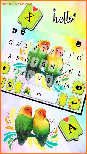 Parakeet Love Keyboard Background screenshot