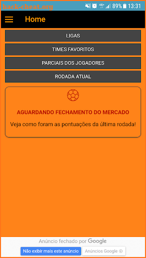 Parciais Cartoleiros 2018 screenshot