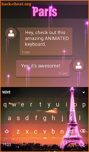 Paris Animated Keyboard + Live Wallpaper screenshot