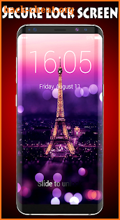 Paris Eiffel Tower Lock Screen screenshot