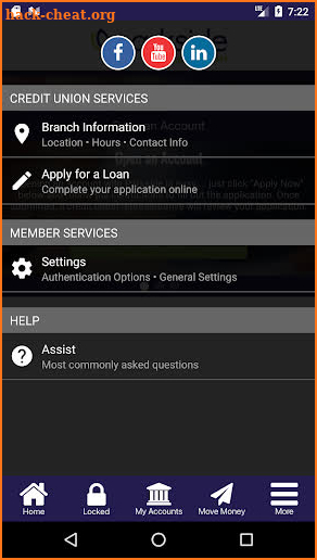 Parkside Credit Union screenshot