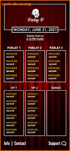 Parlay P Sports Newsletter screenshot