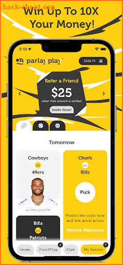 ParlayPlay Fantasy Sports Game screenshot