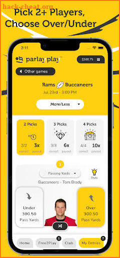 ParlayPlay Fantasy Sports Game screenshot