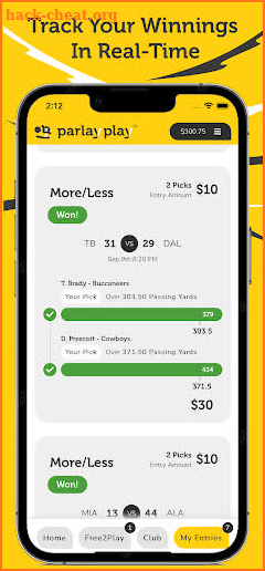 ParlayPlay Fantasy Sports Game screenshot