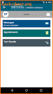 Partners Patient Gateway screenshot