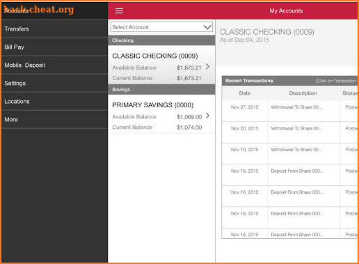 Partners Tablet Banking screenshot