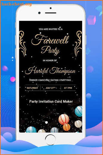 Party Invitation card maker screenshot