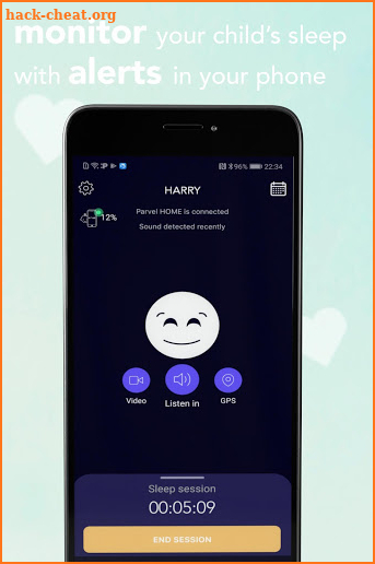 Parvel - Smartphone baby monitor screenshot